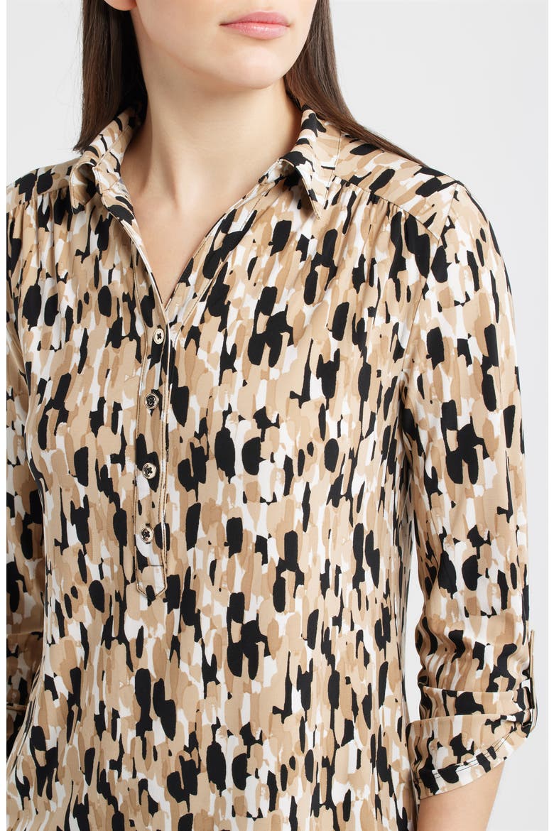 Print Shirt, Alternate, color, ANNE BLACK/ LATTE MULTI