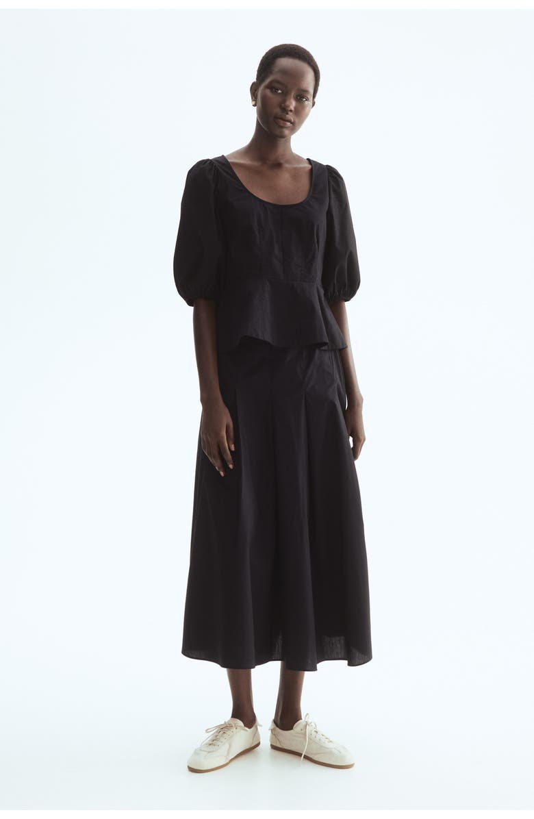 H&M Circular Poplin Skirt, Alternate, color, 