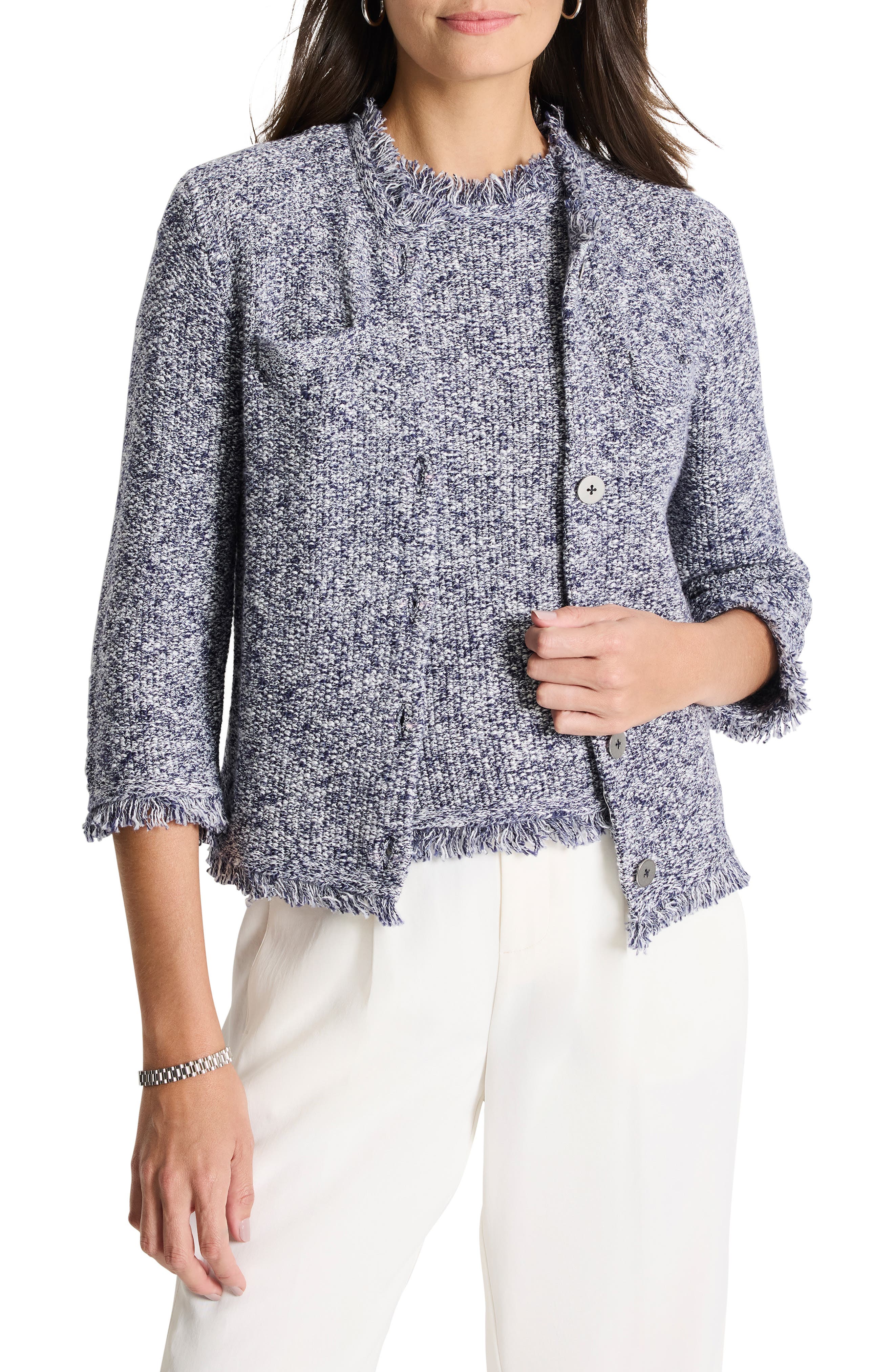 NIC+ZOE Mixed Knit Jacket