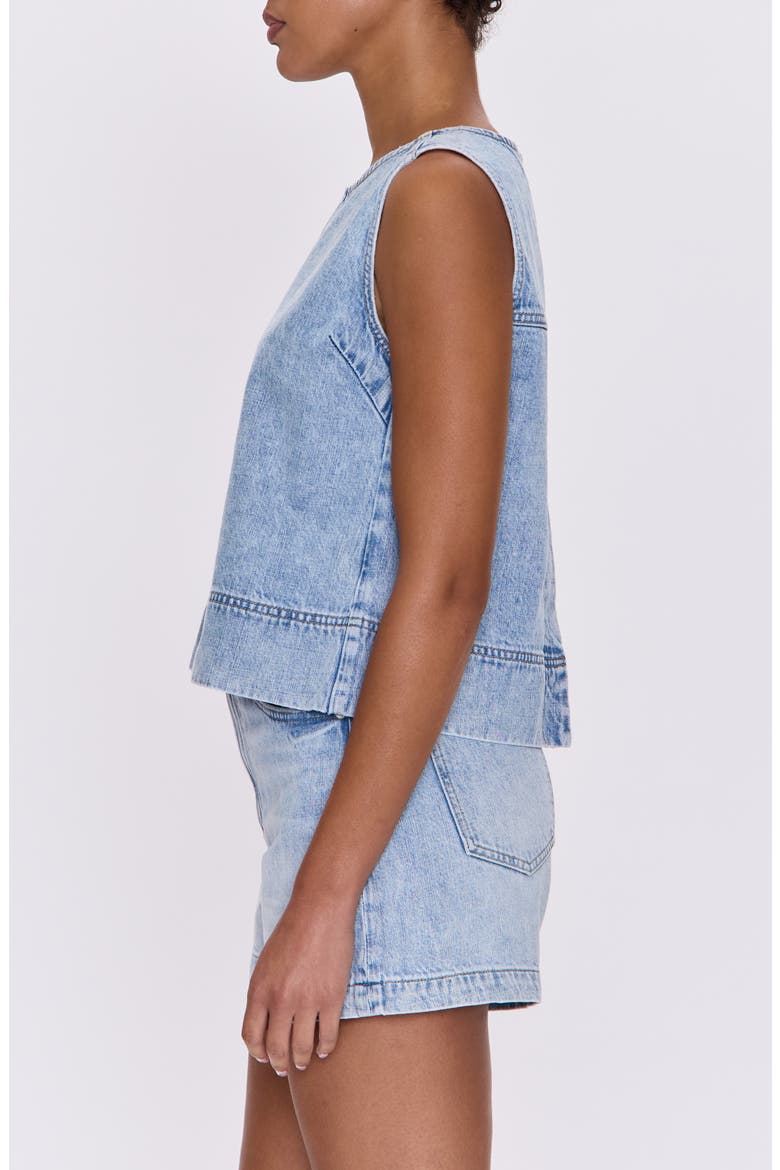Rue Sleeveless Denim Top, Alternate, color, BERKELEY