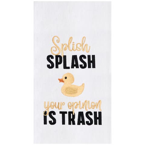 Splish Splash Kitchen and Bathroom Embroidered Hand Towel