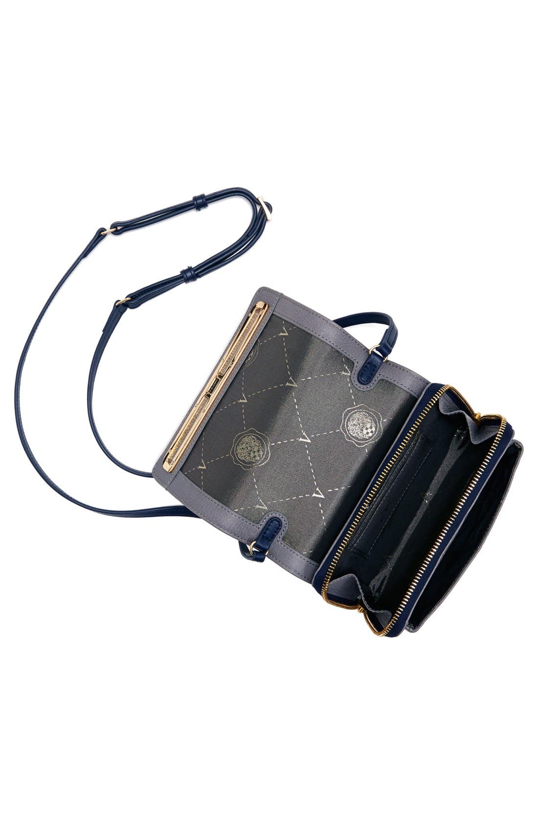 'Small Anika' Crossbody Bag, Alternate, color, GRAY/ PEACOAT