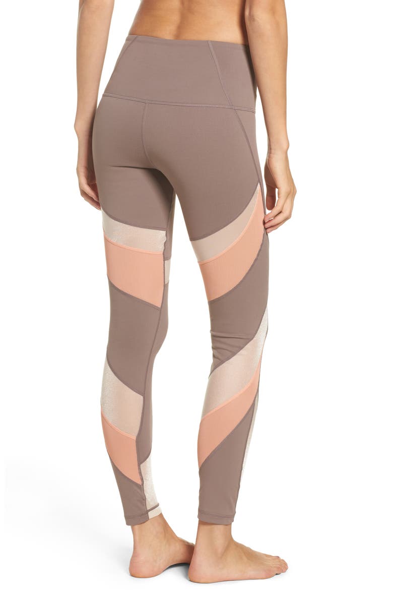 Define High Waist Leggings, Alternate, color, TAN DUSK