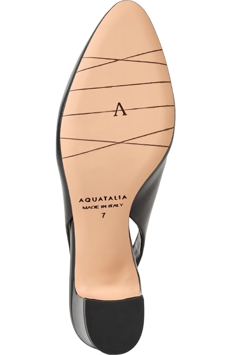 Aquatalia Trevi Slingback Pump, Alternate, color, Black Leather