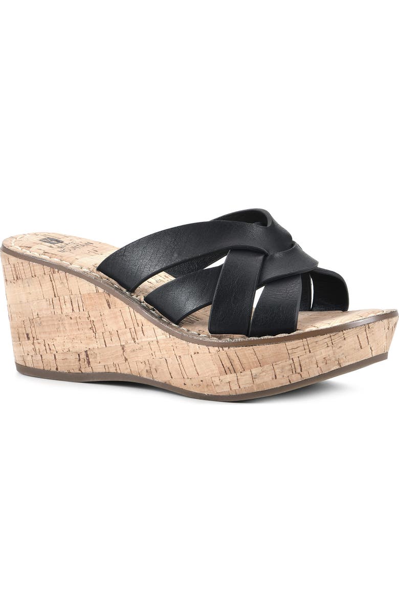 White Mountain Footwear WHITE MOUNTAIN Samwell Platform Wedge Sandal, Main, color,
