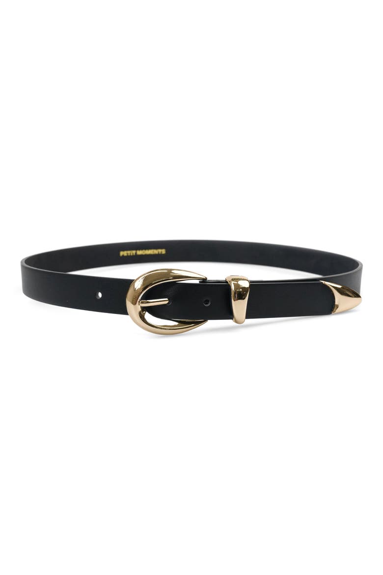 Marisa Leather Belt, Main, color, BLACK/ GOLD