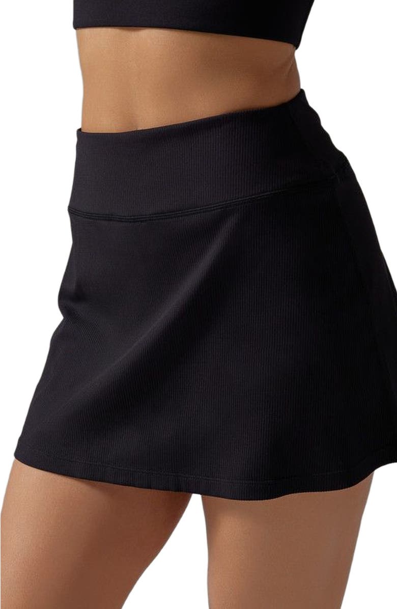 Tavi Active Skort, Alternate, color, Ebony