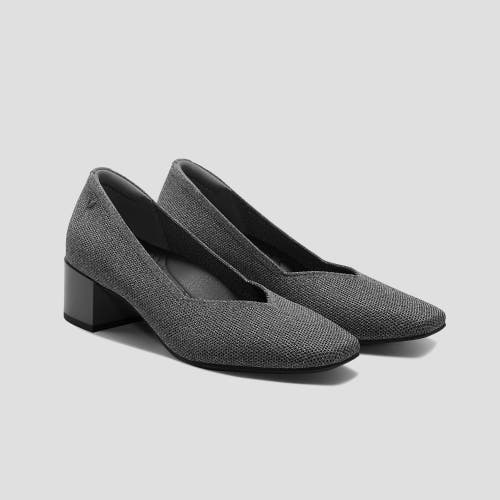 Vivaia Square-toe Stress Free Chunky Heels In Rich Grey