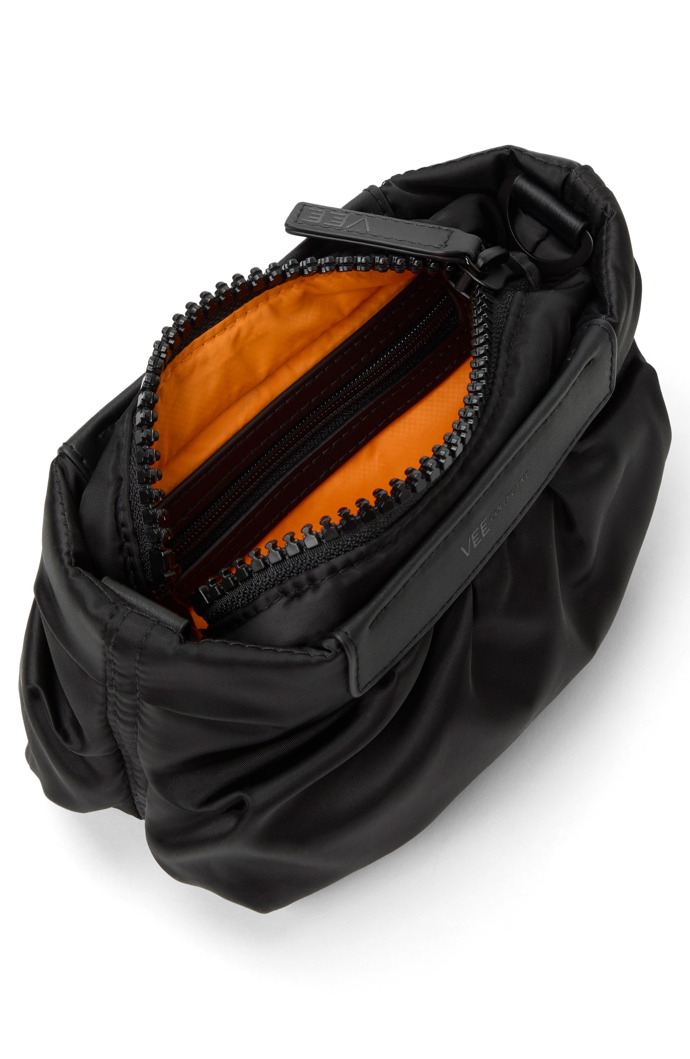 VeeCollective Caba Cloud Recycled Polyester Clutch, Alternate, color, Black