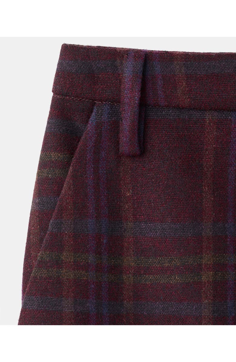 MANGO Check Wrap Front Skirt, Alternate, color, 