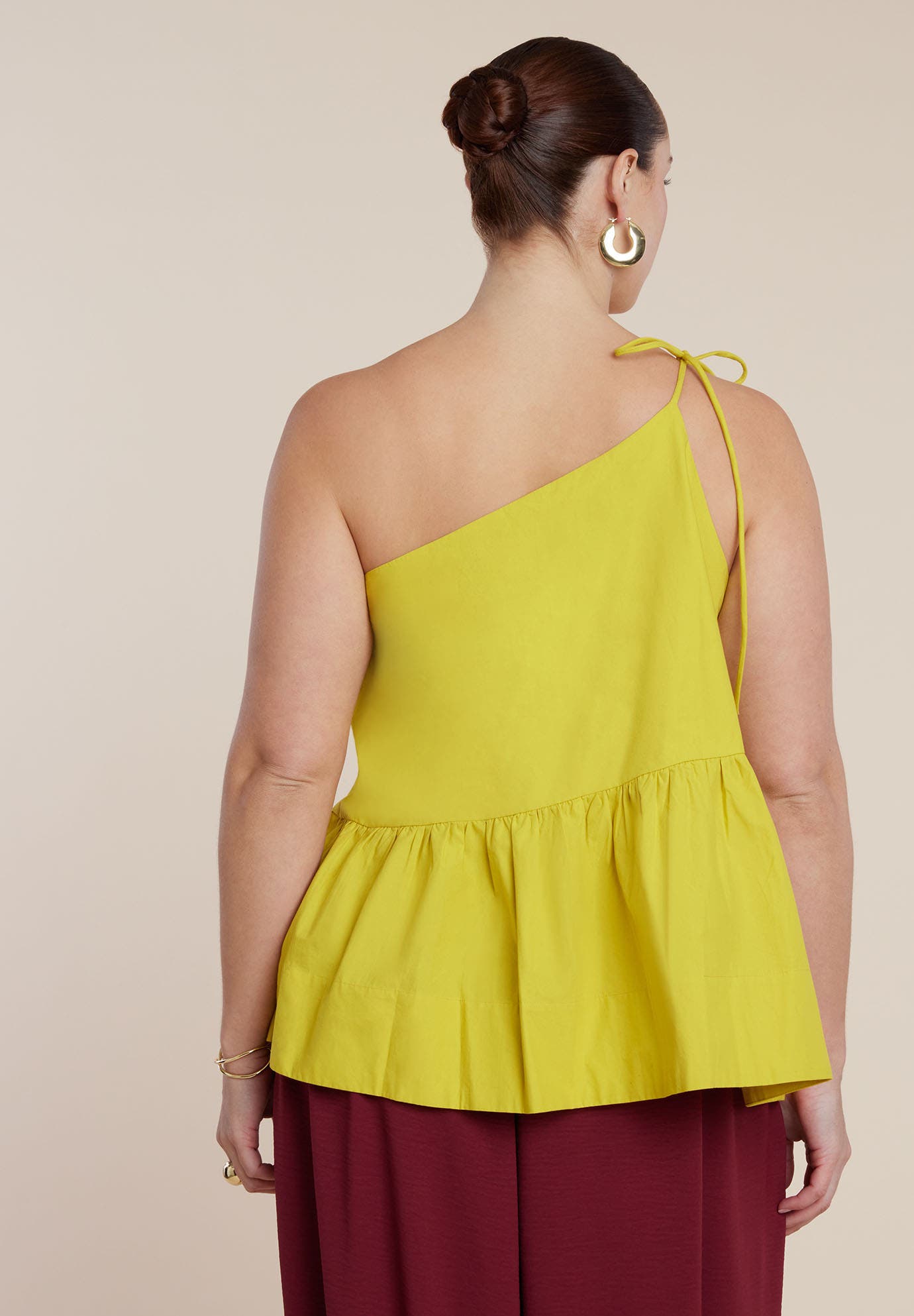 Asymmetric Trapeze Poplin Top - image 2
