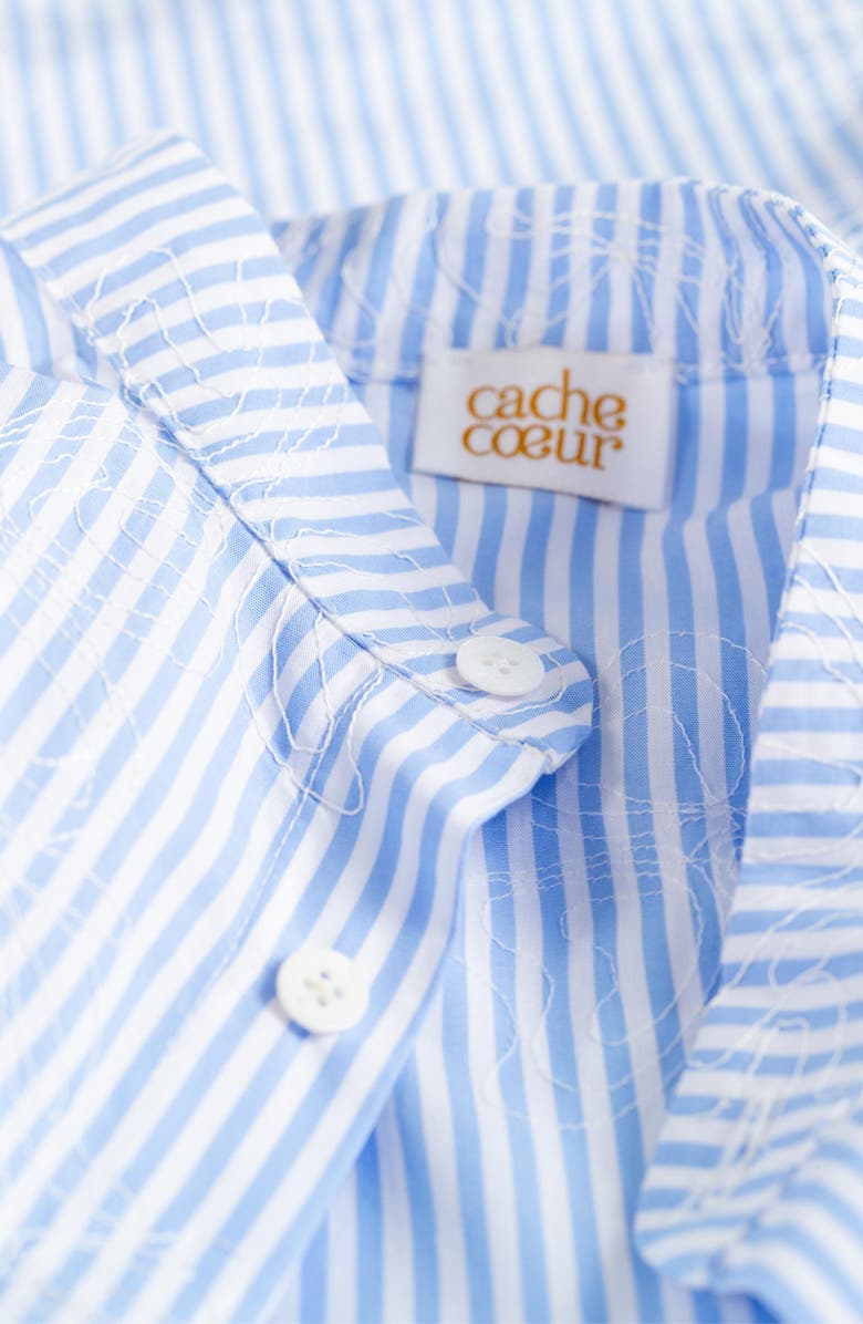 Cache Coeur Camille Pregnancy shirt, Alternate, color, Blue