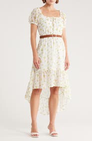 Madden Girl High Low Puff Sleeve Dress