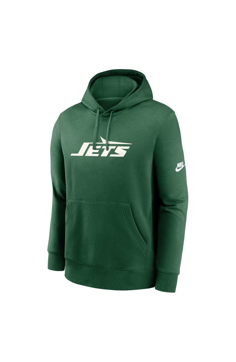 Nike Men's Nike Green New York Jets Rewind Club Logo Pullover Hoodie, Alternate, color, Green
