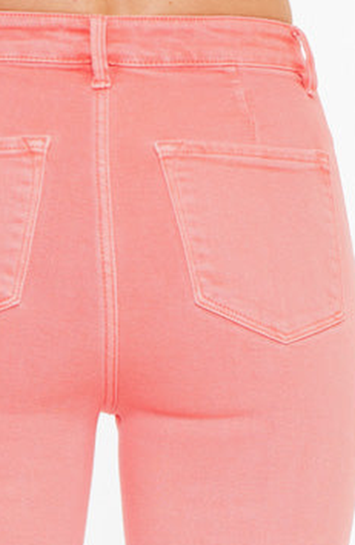 Kancan Misty Ultra High Rise Flare Jeans In Pink