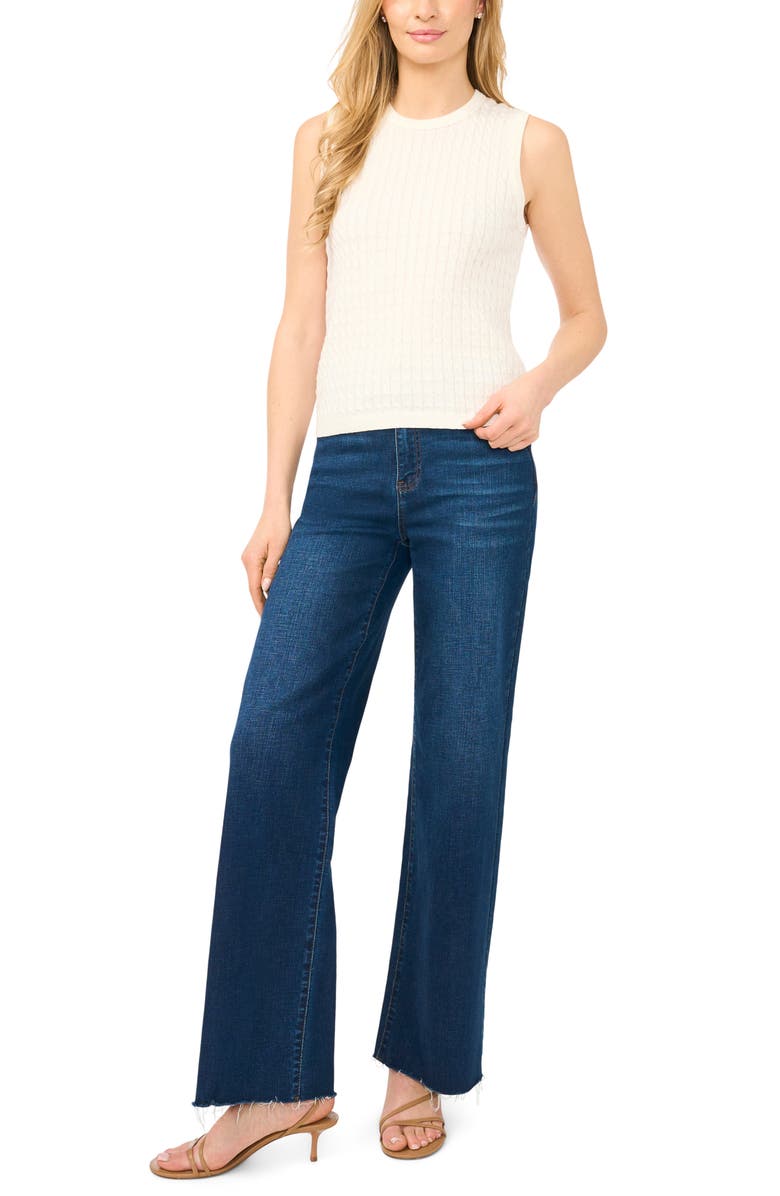Halogen<sup>®</sup> Cable Stitch Cotton Sweater Tank, Alternate, color, 