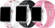 Posh Tech Assorted 3-Pack Silicone Apple Watch® Watchbands