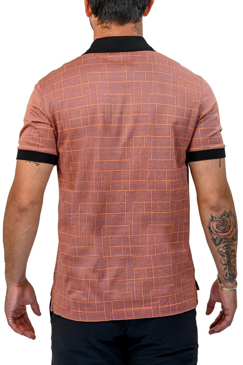 Mozart Lines Tipped Polo, Alternate, color, ORANGE