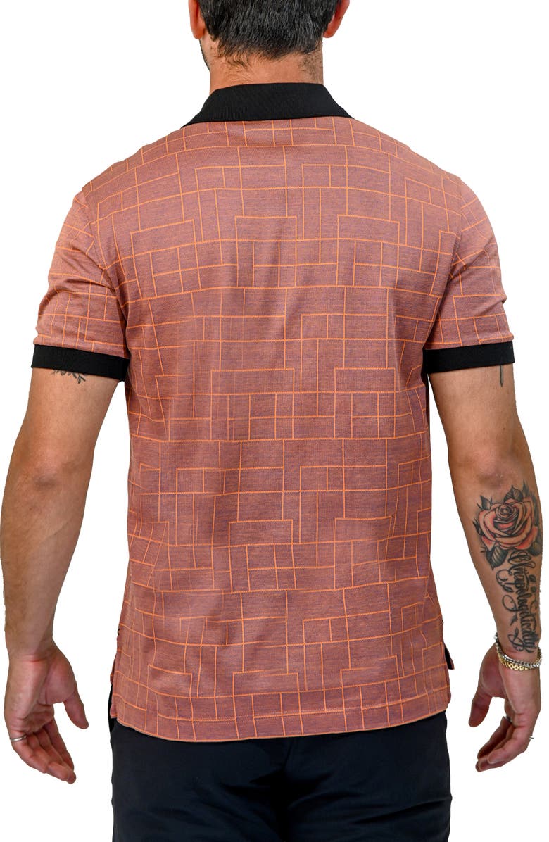 Maceoo Mozart Lines Tipped Polo, Alternate, color, Orange