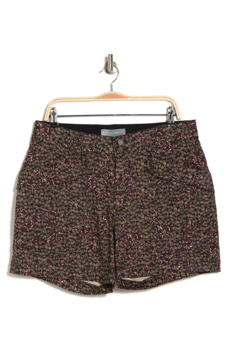 Wit & Wisdom 'Ab'Solution High Waist Floral Stretch Cotton Shorts, Alternate, color, Rustic Rai