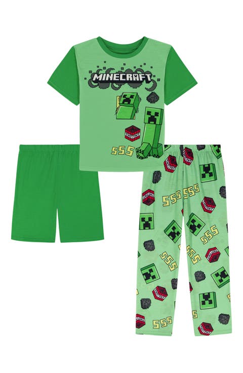 Kids' Minecraft Three-Piece Pajamas (Little Kid & Big Kid)