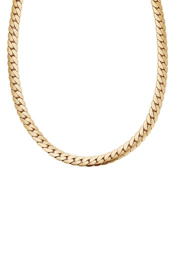 Adornia 18k Gold Plated Stainless Steel Curb Chain Necklace In Gold