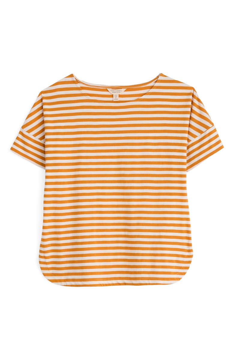 Seasalt Cornwall Bryher View Stripe Organic Cotton T-Shirt, Alternate, color, Mini Cornish Daylily Chalk
