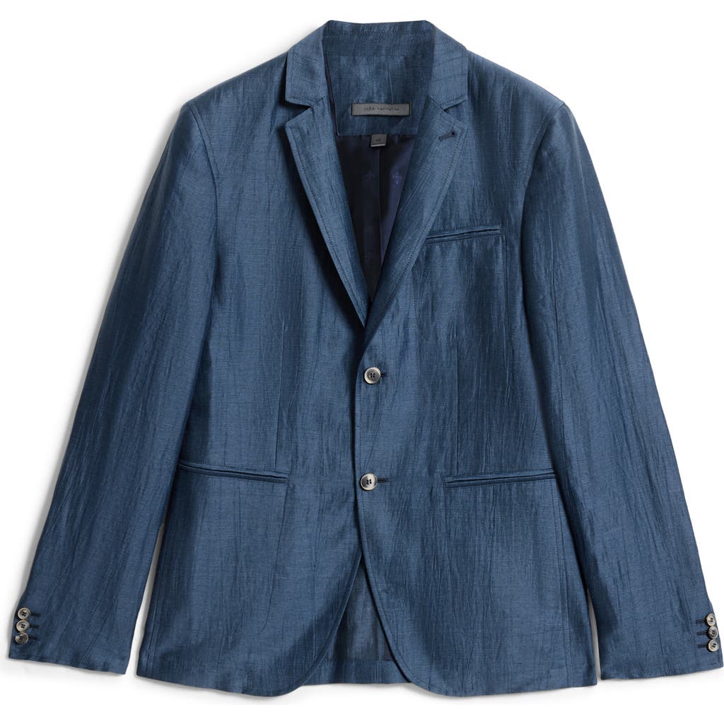 John Varvatos Allen Slim Fit Linen Blend Blazer in Lake Blue  product
