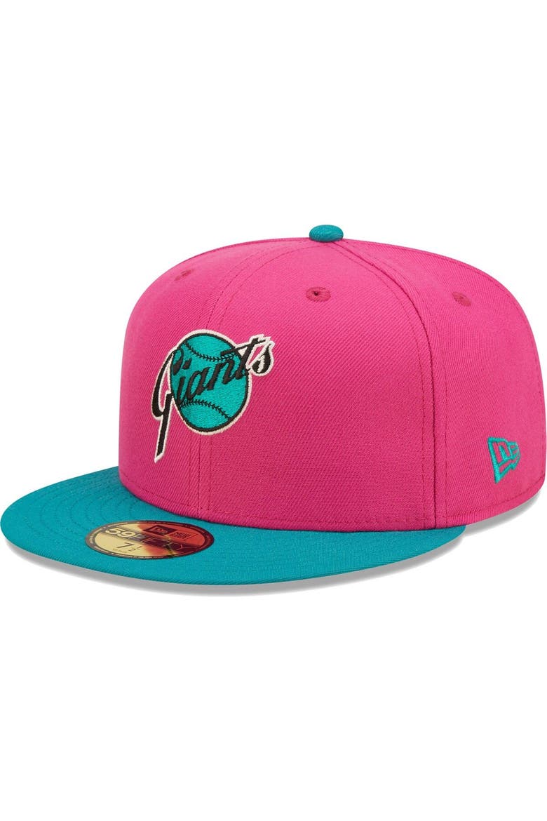 Men's New Era Pink/Green San Francisco Giants Cooperstown Collection 60th Anniversary Passion Forest 59FIFTY Fitted Hat, Alternate, color, Pink