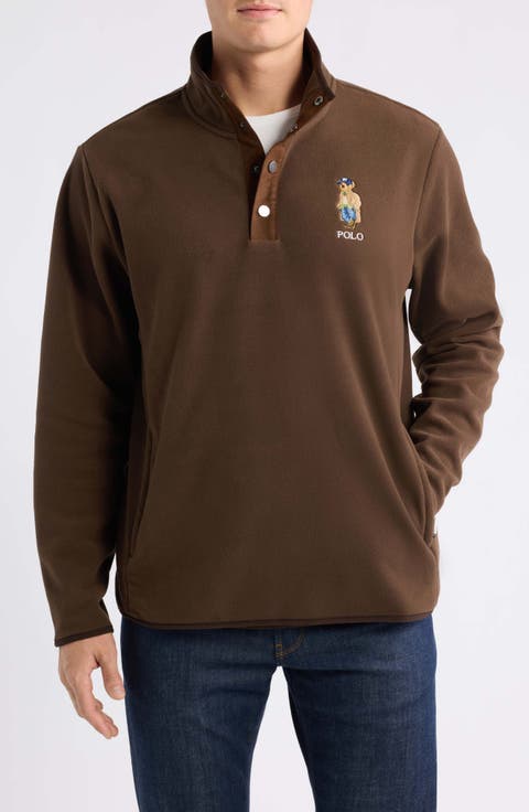 Polo Bear Fleece Quarter Zip Pullover