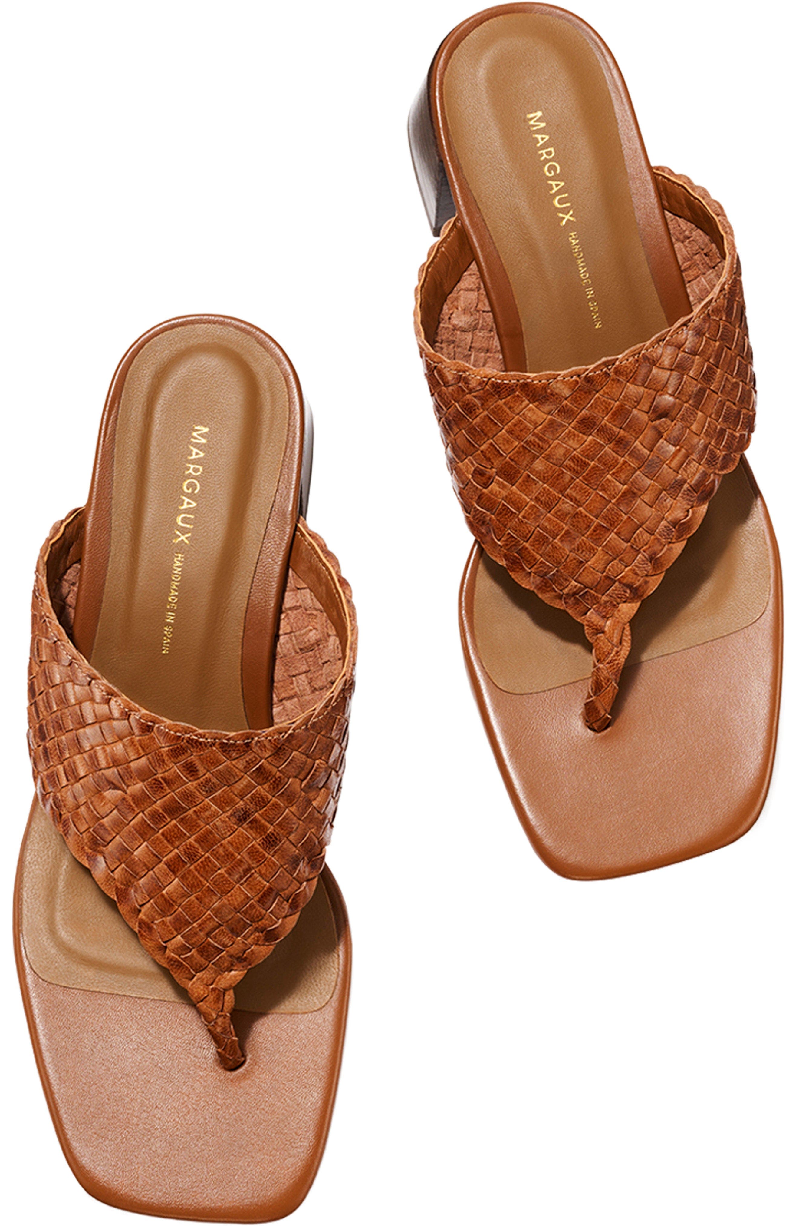 The Woven Deia 50 Sandal, Alternate, color, Saddle Leather