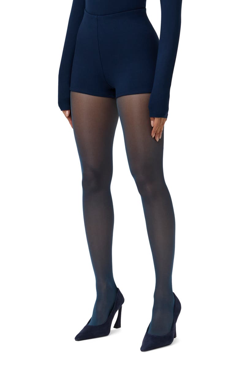 Naked Wardrobe Butter Scoop Waist Hot Shorts, Alternate, color, Navy Blue