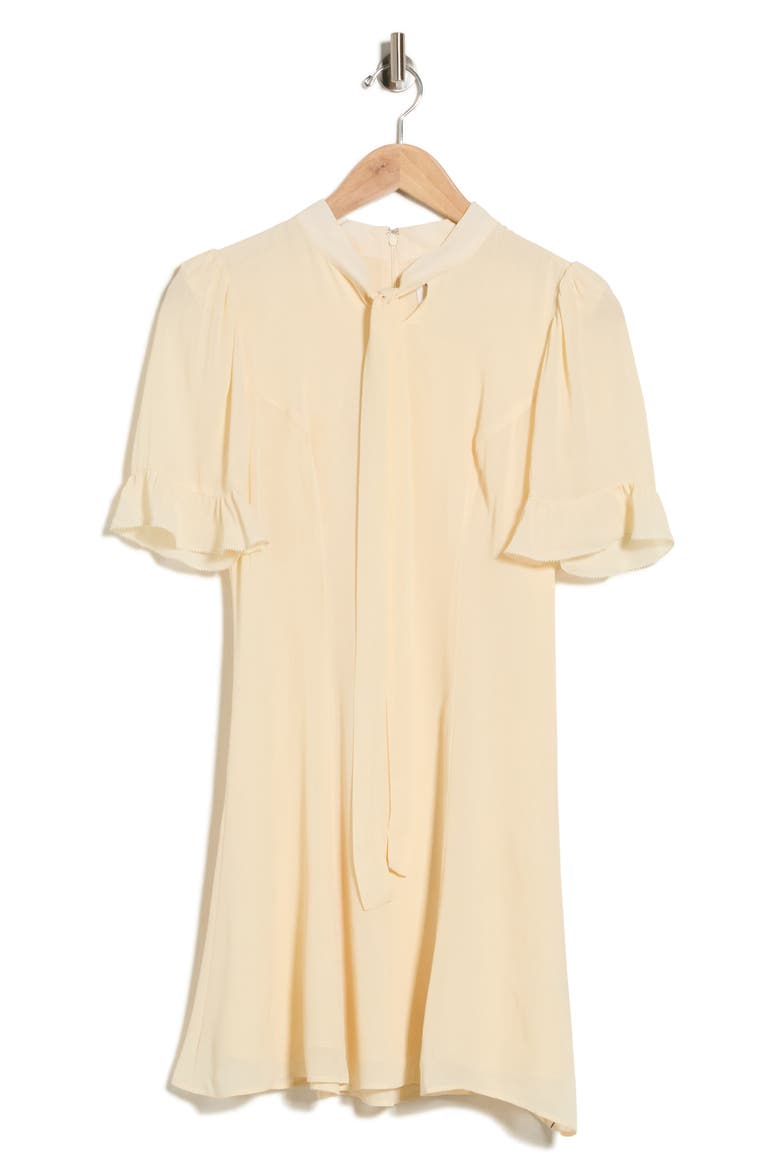 Whimsical Tie Neck Dress, Alternate, color, SUGAR