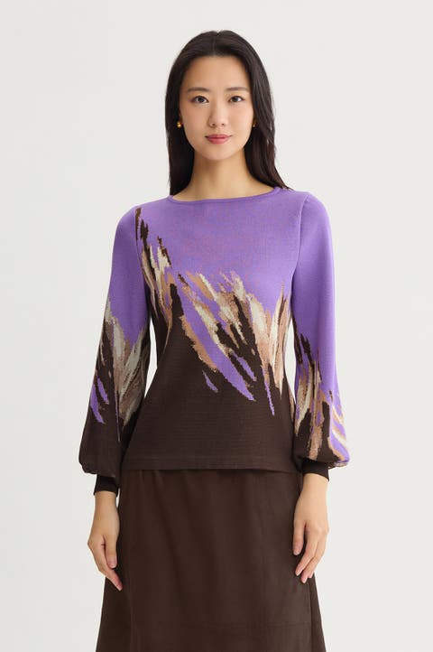 Soft Jacquard Knit Top