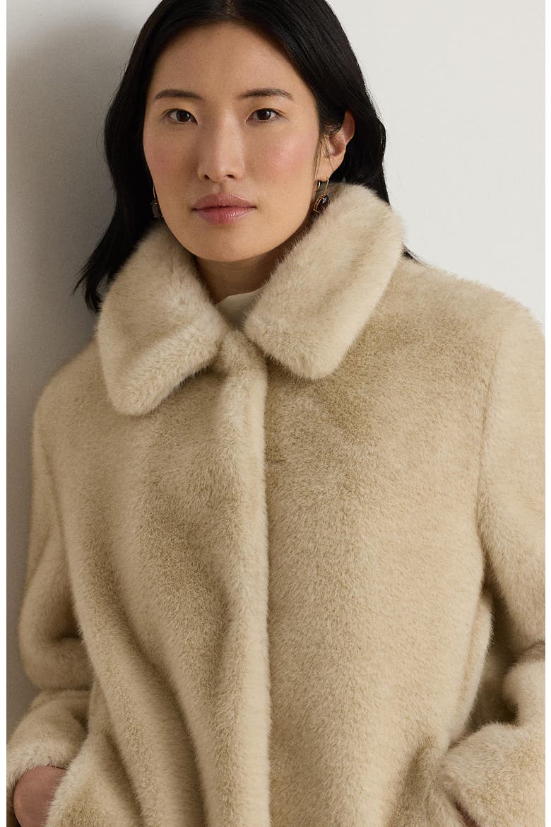 Faux Fur Jacket, Alternate, color, CREAM