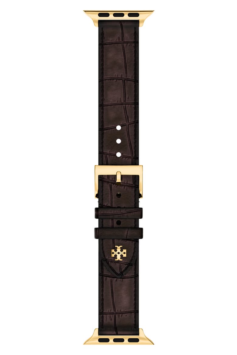 The Kira Leather 18mm Apple Watch® Watchband, Main, color, BROWN