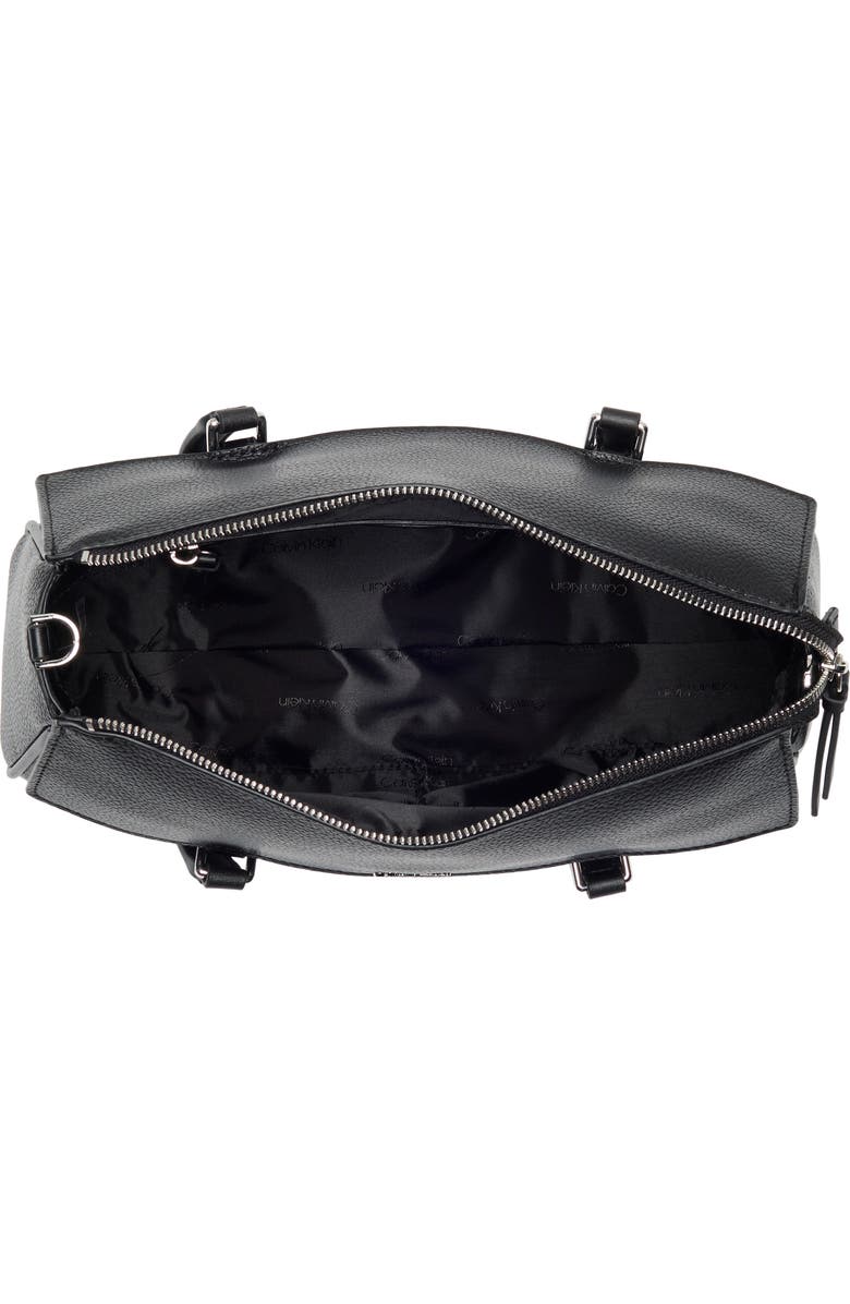 Calvin Klein Irene Satchel Bag, Alternate, color, Black/ Silver