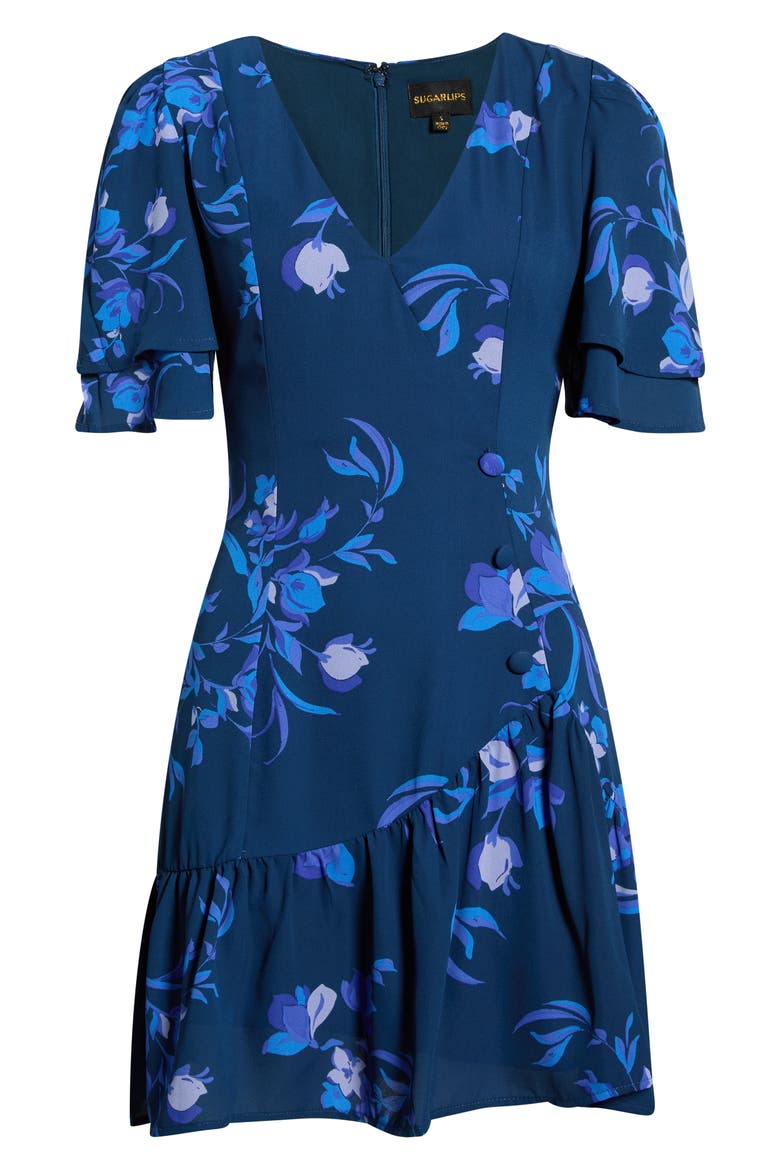 Niva Floral Rivane Minidress, Alternate, color, NAVY-BLUES