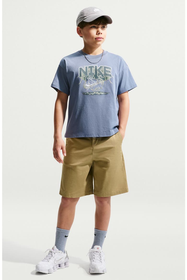 Kids' M90 Cotton Graphic T-Shirt, Main, color, WORLD INDIGO