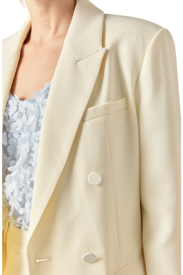 Double Breasted Jacket, Alternate, color, CREAM