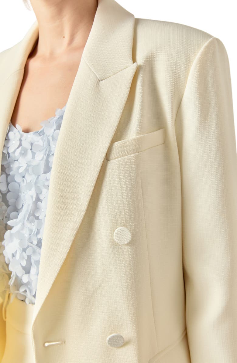 English Factory Double Breasted Jacket, Alternate, color, Cream