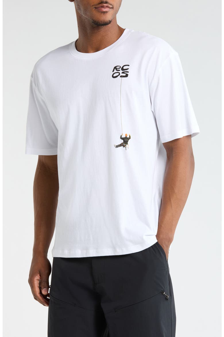 Climber Jr Graphic Cotton T-Shirt, Main, color, WHITE