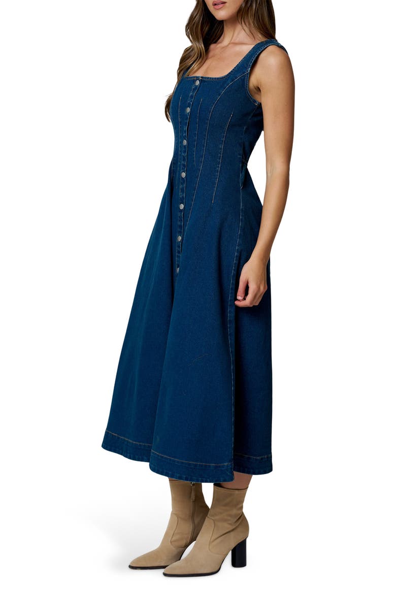 Denim Midi Dress, Alternate, color, DENIM