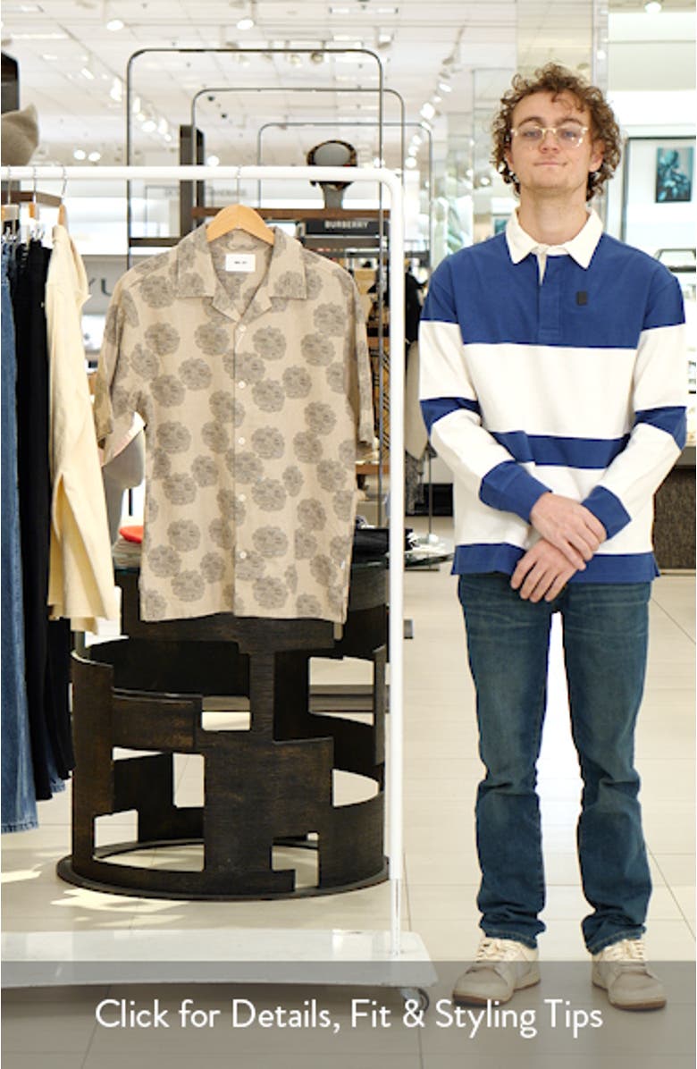 Ole 5396 Floral Linen & Organic Cotton Camp Shirt, sales video thumbnail