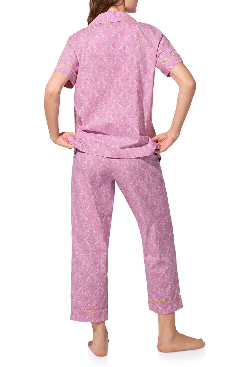 Print Organic Cotton Crop Pajamas, Alternate, color, COLETTE