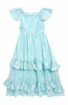 Rare Editions Kids' Smocked Floral Burnout Dress