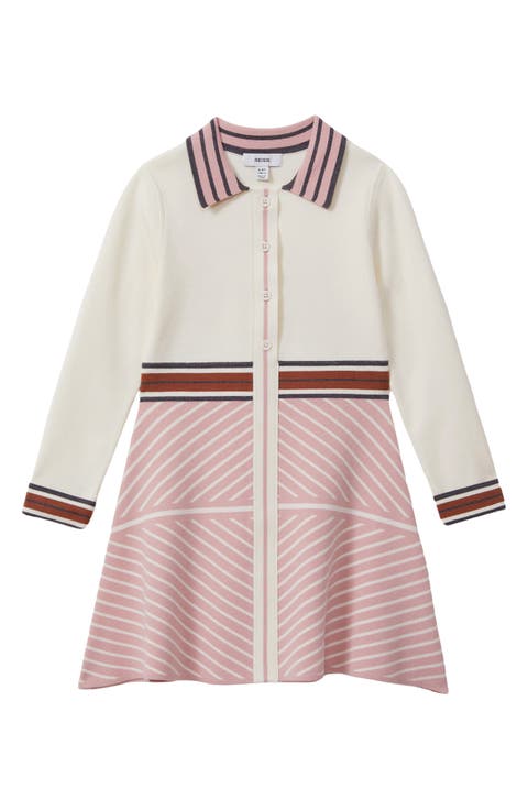 Kids' Zana Long Sleeve Polo Dress (Big Kid)