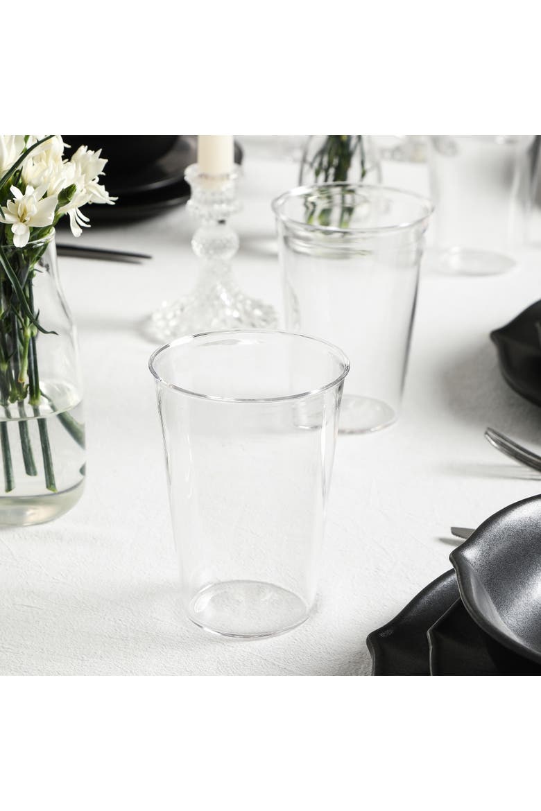 Baskerville Stoneware 32-Piece Dinnerware Set, Includes Glassware, Alternate, color, Black