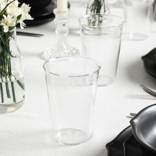 Stone Lain Baskerville Stoneware 32-piece Dinnerware Set, Includes Glassware In Black