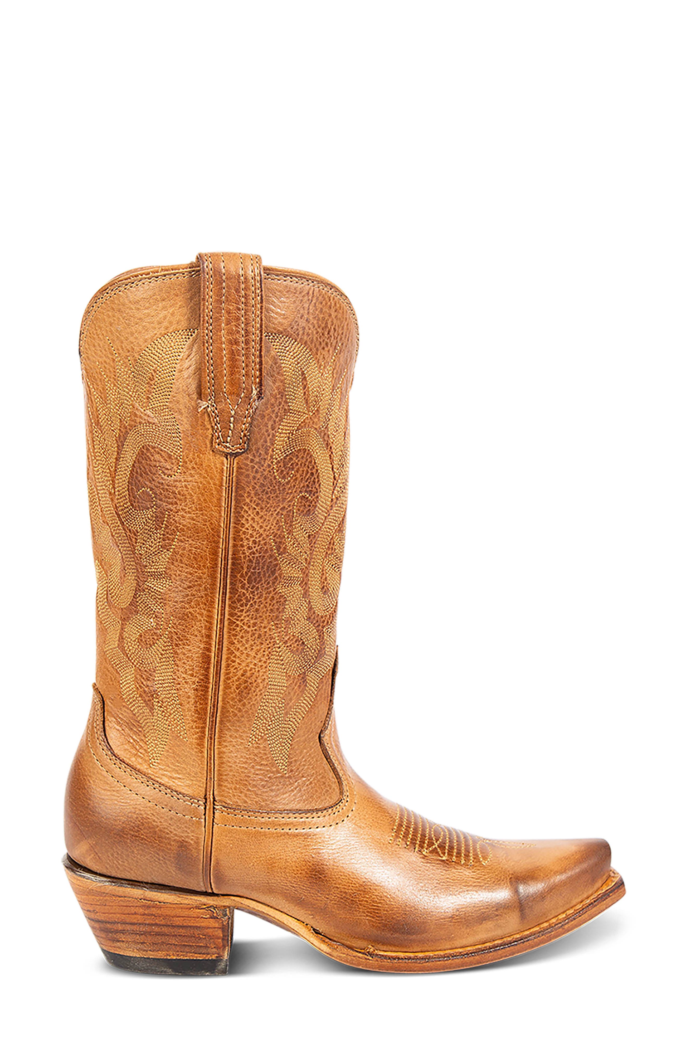 Woody Leather Western Boot, Alternate, color, WHEAT